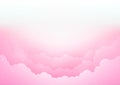 Magic background with clouds on pink starry sky