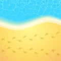 Summer beach with steps Royalty Free Stock Photo