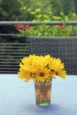 Summer background, seating place on a balcony