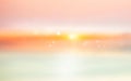 Summer background. Sunset illustration. Seashore blurred texture.Vocations bokeh