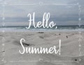 Summer background with text Hello,Summer.