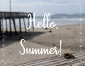 Summer background with text Hello,Summer.