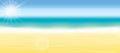 Summer background vector illustration. Blurred summer beach, sun Royalty Free Stock Photo