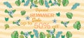 summer background vector luxury minimalist poster display