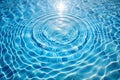 Summer Background, Water Waves Abstract Pattern Texture on Swimming Pool, Top View Poolside with Light, Shadow on Blue Water, Sea Royalty Free Stock Photo