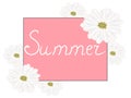 Summer banner with chamomiles. Royalty Free Stock Photo