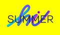 Summer banner modern bold 3d typography style