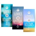 Summer banners with blurred nature background Royalty Free Stock Photo