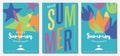 Summer banners and cover templates set Royalty Free Stock Photo