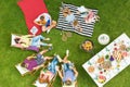 Summer barbecue party in backyard Royalty Free Stock Photo