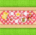 Summer barbecue picnic vector background