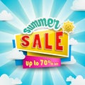 Summer bargain sale poster Royalty Free Stock Photo