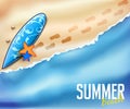 Summer Beach Background for Adventures with Space Royalty Free Stock Photo