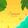 Summer Beach Background in Flat Design