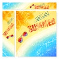 Summer beach banners Royalty Free Stock Photo