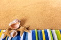 Summer beach background border copy space Royalty Free Stock Photo