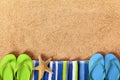 Summer beach background border copy space Royalty Free Stock Photo