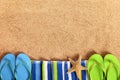 Summer background beach border copy space Royalty Free Stock Photo