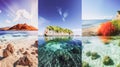 summer beach collage Generative AI Royalty Free Stock Photo
