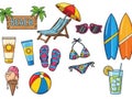 Summer beach essentials Royalty Free Stock Photo