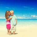 Summer Beach Family Fun Enjoyment Children Concept Royalty Free Stock Photo