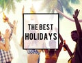 Summer Beach Friendship Best Holiday Vacation Concept Royalty Free Stock Photo