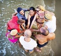 Summer Beach Friendship Holiday Vacation Concept Royalty Free Stock Photo