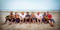 Summer Beach Friendship Holiday Vacation Concept Royalty Free Stock Photo