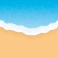 Summer beach. Holiday background. Vector hand drawn illustration.