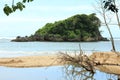 Summer Beach and the island Royalty Free Stock Photo