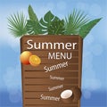 Summer beach menu page decoration Royalty Free Stock Photo