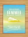 Summer Beach Party celebration flyer or banner.