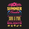 Summer beach party every night t shirt Royalty Free Stock Photo