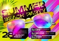 Summer Beach Party Poster for Music Festival.