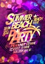 Summer beach party typographical poster