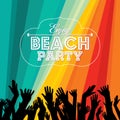 Summer Beach Party Vector.Flyer Template