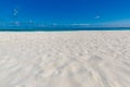 Peaceful beach scenery, boost up colors process. Sea sand sky concept, beach view with blue sea. Royalty Free Stock Photo