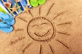 Summer beach vacation smiling face sun fun Royalty Free Stock Photo