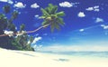 Summer Beach Tropical Paradise Seascape Concept Royalty Free Stock Photo