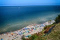 Summer beach view from cliff poland