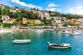 Summer beach walk in the port town of Rabac Royalty Free Stock Photo