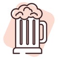 Summer beer jug, icon Royalty Free Stock Photo