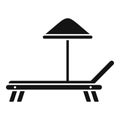 Summer bench icon simple vector. Water park