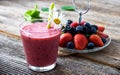 Summer berries smoothie Royalty Free Stock Photo