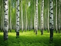 Summer birch wood Royalty Free Stock Photo