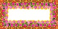 Summer birthday floral frame Royalty Free Stock Photo