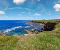 Summer blossoming Atlantic coastline (Galicia