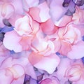Summer blossoming delicate roses pattern, blooming watercolor flowers festive background, pastel and soft
