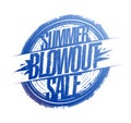 Summer blowout sale vector rubber stamp imprint