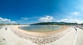 Summer blue bay panorama Royalty Free Stock Photo